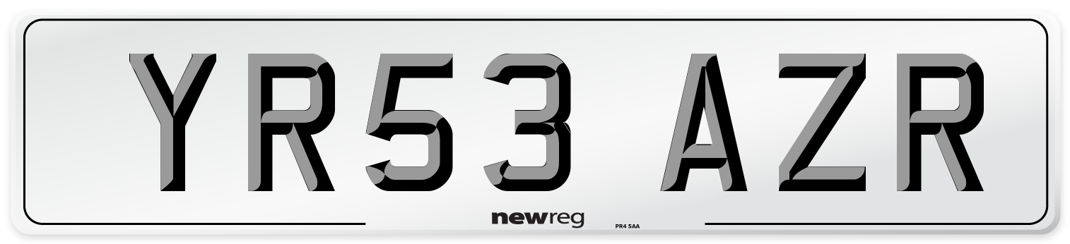 YR53 AZR Number Plate from New Reg